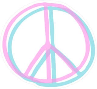 Peace Sign Doodle Icon Sticker