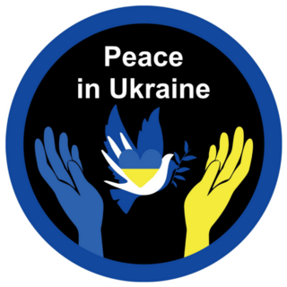 Peace Sign In Ukraine Lettering Sticker