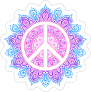 Peace Sign Mandala Hippie Sticker