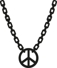 Peace Sign Necklace Sticker