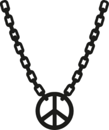 Peace Sign Necklace Sticker