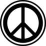 Peace Sign Outline Sticker