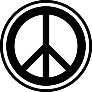 Peace Sign Outline Sticker