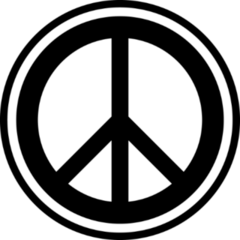 Peace Sign Outline Sticker