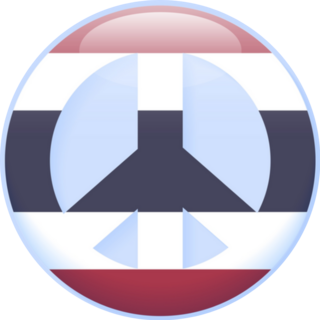 Peace Sign Symbol Thailand Country Flag Sticker