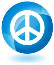 Peace Sign Web Button Sticker
