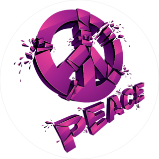 Peace Symbol Breaking Sticker