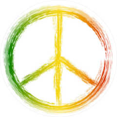 Peace Symbol Painted Sticker