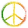 Peace Symbol Painted Sticker