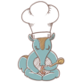Peaceful Chef Anteater Sticker