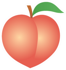 Peach Fruit Sticker