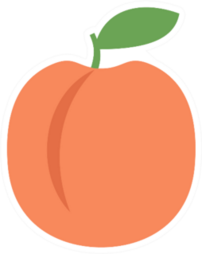 Peach Icon Sticker