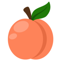 Peach Illustration Georgia Sticker