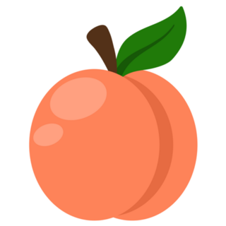 Peach Illustration Georgia Sticker
