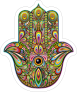 Peacock Design Hamsa Boho Sticker