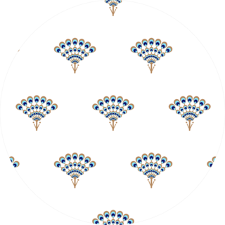 Peacock Fan Seamless Pattern Sticker