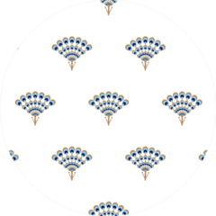 Peacock Fan Seamless Pattern Sticker