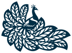 Peacock Silhouette Sticker