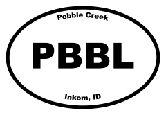 Pebble Creek Oval Sticker