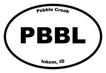 Pebble Creek Oval Sticker