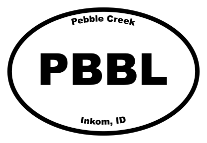Pebble Creek Oval Sticker
