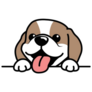 Peeking Beagle Sticker