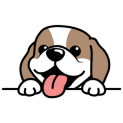 Peeking Beagle Sticker
