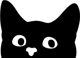 Peeking Curious Cat Sticker