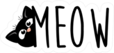 Peeking Meow Cat Sticker