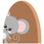 Peeking Mouse Sticker