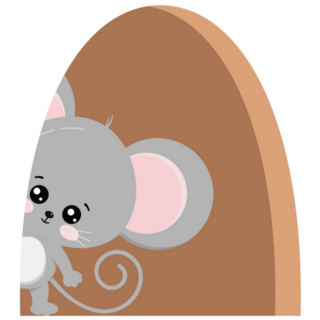 Peeking Mouse Sticker