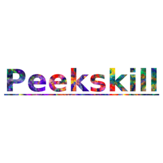 Peekskill New York Colorful Typography Sticker