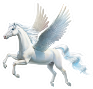 Pegasus, Close-up Horse Sticker