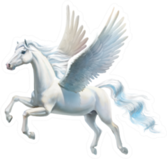 Pegasus, Close-up Horse Sticker