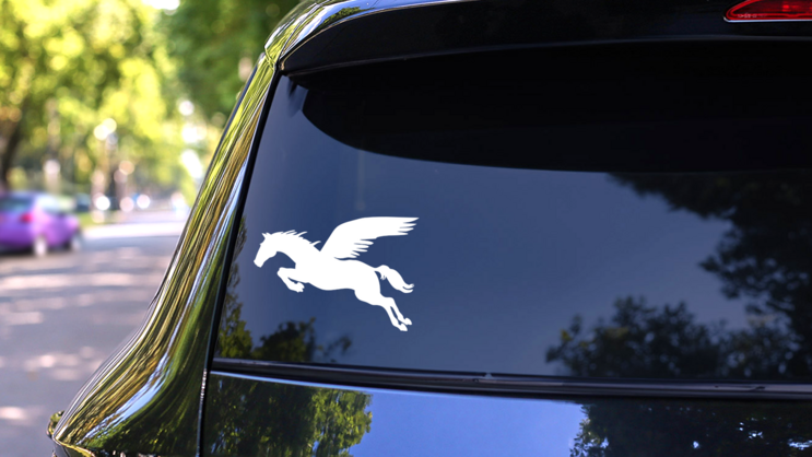 Pegasus Horse Flying Sticker on a Rear Car Window (New) example