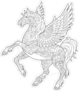 Pegasus Line Art Sticker