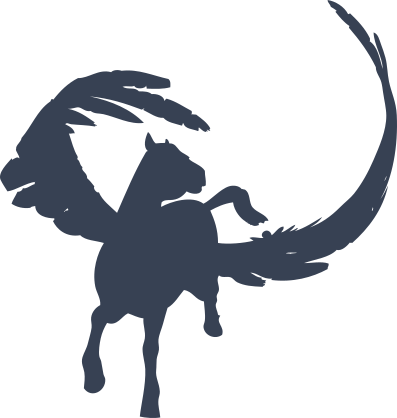 Pegasus With Feather Wings Sticker