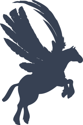 Pegasus With Feathered Wings Sticker