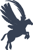 Pegasus With Feathered Wings Sticker