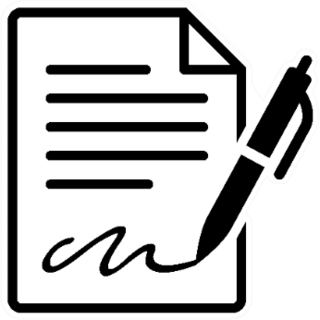 Pen Signing A Contract With Signature Legal Sticker