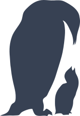 Penguin Feeding Baby Sticker