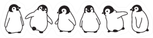 Penguin Icon Baby Cartoons Sticker