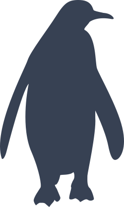 Penguin Standing Silhouette Sticker
