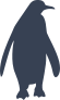 Penguin Standing Silhouette Sticker