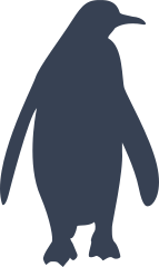 Penguin Standing Silhouette Sticker
