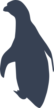 Penguin Walking Away Sticker