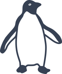Penguin With Wings Out Sticker
