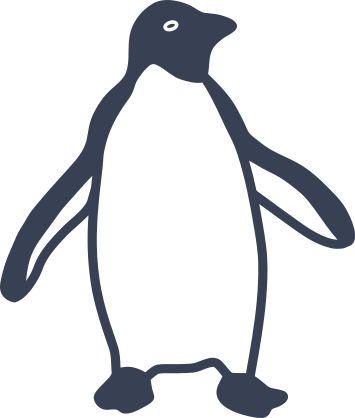 Penguin With Wings Out Sticker
