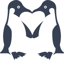 Penguins Kissing Sticker