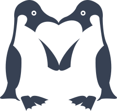 Penguins Kissing Sticker